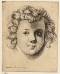 Head of a Child, after Sadeler